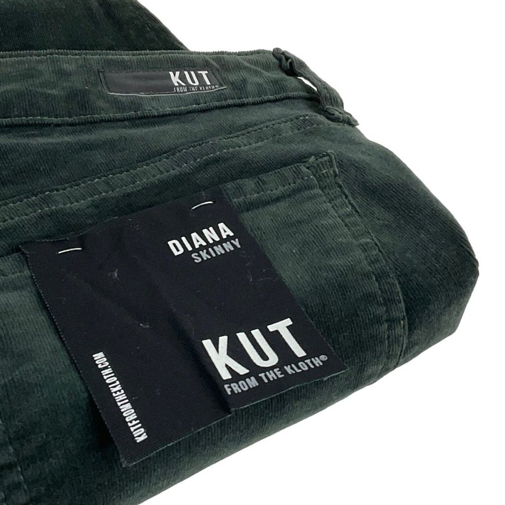 Kut From the Kloth Jeans Women's Size 14 Green Diana Skinny Mid-Rise Denim Nwt - Picture 7 of 13